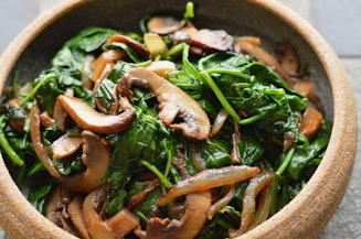 Sauteed Spinach with Mushrooms
